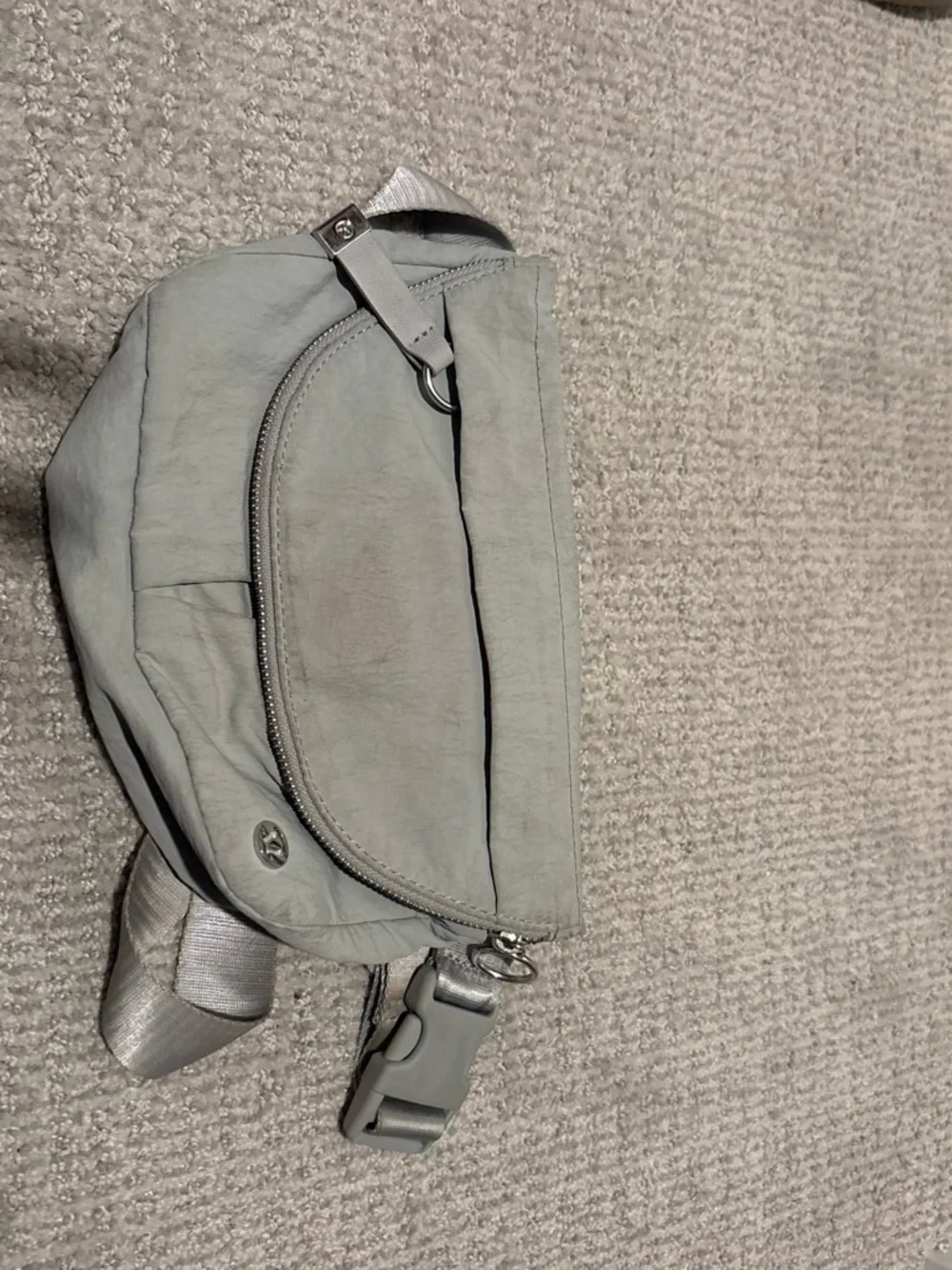 lululemon athletica Light Gray Crossbody/Waist Bag